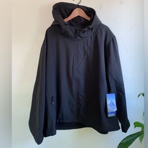 Snow Country Outerwear Women's Plus 6X SoftShell Jacket Black Coat full zip NEW
